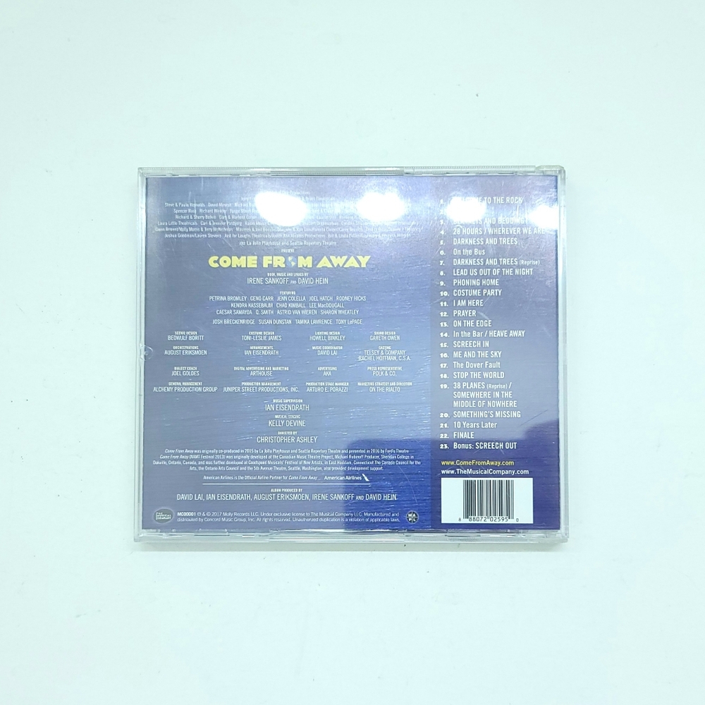 Come from Away  (CD, 2017) Original Cast Recording - Irene Sankoff, David Hein - Picture 3 of 5